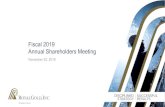 Fiscal 2019 Annual Shareholders Meeting · Concessions acquired from Hana Mining in 2013 Additional concessions and Boseto mill acquired from Discovery Metals in 2015 Zone 5 discovered