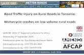 Road Traffic Injury on Rural Roads in Tanzania: …...Introduction: Road Traffic Injury • Annually, over 1.2 million killed and 50 million injured on roads worldwide • Africa has
