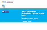 Health Enhancement Communities: A Pathway to Better Health · 11/13/2018  · •The governance structures will need to be effective within each HEC’s unique context (e.g., geographies,