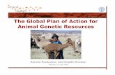 The Global Plan of Action for Animal Genetic Resources · 2017-05-29 · Milestones for animal genetic resources 1983 Establishment of the Commission on Plant Genetic Resources for