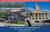 GovernmentTransparency: Can One Size Fit All? · 2017-09-06 · Government Transparency: Can One Size Fit All? | TACIR 5 Th e Merriam Webster Dictionary defi nes “transparent”