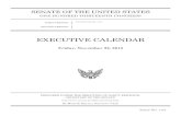 EXECUTIVE CALENDAR - Senate · 2016-10-31 · UNANIMOUS CONSENT AGREEMENTS Patricia Ann Millett (Cal. No. 327) Ordered, That at 5 p.m. on Monday, December 9, 2013, the Senate proceed