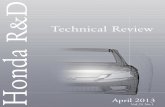 CONTENTS · Honda R&D Technical Review April 2013 Technical papers Study of Low-engine-speed Self-ignition in Gasoline Engine Using Elementary Process Simulation