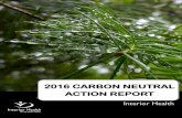 2016 CARBON NEUTRAL ACTION REPORT2016 Greenhouse Gas (GHG) Emissions Profile This arbon Neutral Action Report for the period January 1 st , 2016 to December 31 st , 2016 summarizes