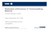 Reduction of Emission in Thermosetting Material · 2009-08-12 · Reduction of Emission in Thermosetting ... Unsaturated polyester resins (UP) account for approximately 19% of the