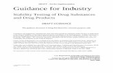 DRAFT - Not for Implementation Guidance for Industry · 2014-11-29 · DRAFT - Not for Implementation J:\!GUIDANC\1707DFT9.WPD 5/27/98 Guidance for Industry Stability Testing of Drug