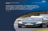 Literature review: independent driving in the driver ... Drivers/GDL... · Results of the literature review The main findings from the review were as follows: 1. The excess accident