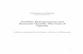 Portfolio Entrepreneurs and Economic Growth: The Case of Uganda · 2011-10-24 · iii Theoretical sampling was used initially to identify the study population. The study identified
