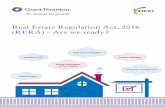 Real Estate Regulation Act, 2016 (RERA) - Are we ready? · tone of deliberations on the outlook of Real Estate (Regulation and Development) Act, 2016 for the Indian real estate sector.