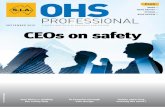 SEPTEMBER 2015 CEOs on safety - AIHS · SEPTEMBER 2015 A S Afety INS tItUte O f A US tr AlIA P Ubl IcAtION Professional News — News report — opiNioN — BooK reView — PLUS CEOs