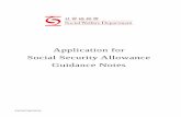 Application for Social Security Allowance Guidance Notes SSA Guidance... · countries/territories) will not affect the payment of allowance on condition that the total number of days