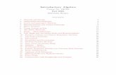Introductory Algebra€¦ · Introductory Algebra Course No. 100321 Fall 2005 Michael Stoll Contents 1. Monoids and Groups 2 2. Submonoids and Subgroups 3 3. Cosets and Lagrange’s