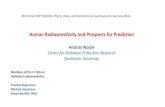 Human Radiosensitivity and Prospects for Predictionicrp.org/docs/icrp2017/12 Wojcik Presentation.pdf• Tissue radiosensitivity for cancer refers to in sensitivity of individual tissues