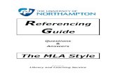 The MLA Style...styles. This guide describes the MLA Style as described in the MLA Handbook for Writers of Research Papers. New York: The Modern Language Association of America, 2009.