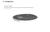 Unified Communications Speakerphone - Yamaha Corporation · 2. Components and Functions 2.1. Top ① Speaker mute button ( ) Temporarily stops (mutes) speaker output. To cancel the