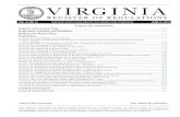 JUNE 15, 2015 VOL TABLE OF CONTENTS Register …register.dls.virginia.gov/vol31/iss21/v31i21.pdfJune 2015 through May 2016 Volume: Issue Material Submitted By Noon* Will Be Published