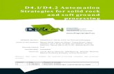 D4.1/D4.2 Automation Strategies for solid rock and …as the quality criteria for on-site use of hard-rock TBM muck as aggregate for various products (e.g. shotcrete) Study of the
