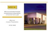Monmouth Real Estate Investment Corporation · Monmouth Real Estate Investment Corporation A Public REIT Since 1968 May 2020 Investor Presentation. ... whichare non-GAAP financial
