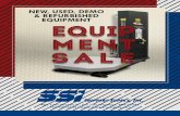 NEW, USED, DEMO & REFURBISHED EQUIPMENT equip ment Saleshippers-supply.weebly.com/uploads/2/3/6/5/23655966/equipment+s… · *AUTOMATIC VOLTAGE SELECTION - THIS APPLIANCE MUST BE