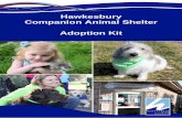 Hawkesbury Companion Animal Shelter Adoption Kit - 2014 ... · It is recommended that you keep your cat inside at night, to prevent the cat from roaming and possibly killing wildlife.