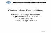 Water Use Permitting Frequently Asked Questions and ... · Page 6 of 25 Dewatering will not occur within 1,000 feet of a freshwater wetland unless dewatering activities are completed