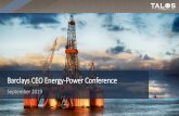 Barclays CEO Energy -Power Conference...Barclays CEO Energy -Power Conference September 2019. Legal Disclosure Cautionary Statement RegardingForward-Looking Statements. This presentation