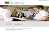 CPD 2017 (Updated) - The Arthur Terry School · CPD Provision 2017 - 2018 ... Presentation to Aspire to Leadership Cohort on an aspect of leadership development. Pre-course: Identiﬁcation