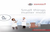 Memmert Small things matter most · Small things matter most Temperature control appliances for the pharmaceutical industry and life sciences. 2 Partner of industry and research Some