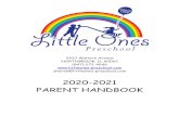 Parent Handbook 2020 Illinois Early Learning & Development Standards Handwriting Without Tears Transition