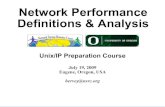 Network Performance Definitions & Analysis€¦ · device (switch, router), analyzed, retransmitted over another medium, etc. ... React to timeout events. nsrc@summer workshop eugene,
