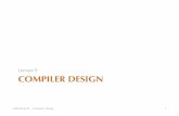 Lecture 9 COMPILER DESIGN · 2019-10-16 · COMPILER DESIGN Lecture 9 Zhendong Su Compiler Design 1. Announcements • HW3: LLVMlite ... Zhendong Su Compiler Design 5 Lexical analysis,