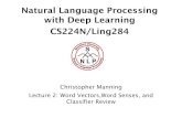 Natural Language Processing with Deep Learning CS224N/Ling284web.stanford.edu/class/cs224n/slides/cs224n-2020-lecture02-wordve… · Natural Language Processing with Deep Learning