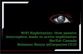 WiFi Exploitation: How passive interception leads to … Theia...WiFi Leakage: How passive interception leads to active exploitation * Solomon Sonya * @Carpenter1010 The Research has