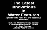 The Latest Innovations in Water Features - SLWGS · the main innovation… less energy, less maintenance a pond with big koi that eat from your hand = LOTS! a pond with minnows and