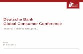 Deutsche Bank Global Consumer Conference€¦ · Company’s future expectations, operations, financial performance, financial condition and business is a forward-looking statement.