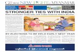 Affairs Minister P 9 P 2 stronger ties with india · stronger ties with india state Counsellor holds talks with indian external affairs Minister By-eleCtions to Be held early next