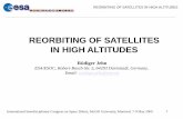 REORBITING OF SATELLITES IN HIGH ALTITUDES · 2014-09-30 · 1 REORBITING OF SATELLITES IN HIGH ALTITUDES REORBITING OF SATELLITES IN HIGH ALTITUDES Rüdiger Jehn ESA/ESOC, Robert-Bosch-Str.
