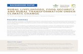 RURAL LIVELIHOODS, FOOD SECURITY AND RURAL … · Rural livelihoods, food security and rural transformation under climate change 3 Taken together, implementing these elements for