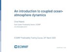 An introduction to coupled ocean- atmosphere dynamics · 2020-03-24 · •Oceanography fundamentals ... This type of large-scale equatorial wave dynamics is Image credit: Introduction