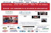 JOA Picnic in the Park FUN for the Whole Family All to ...Kids Games • Adult Games • Prizes Raffle Baskets - Over $30K in Great Products Amazing Fun for the Every Age! Laser Tag