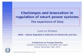 Challenges and innovation in regulation of smart power systems · infrastructuree-mobility aeeg decision 292/06 aeeg decision 242/10 aeeg decision 39/10 aeeg decision 5/10 electronic