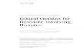 TRI-COUNCIL POLICY STATEMENT Ethical Conduct for Research ... · TRI-COUNCIL POLICY STATEMENT Ethical Conduct for Research Involving Humans 2010 Canadian Institutes of Health Research