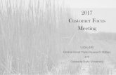 2017 Customer Focus Meeting - USDA ARS€¦ · 2017 Customer Focus Meeting Tuesday, February 7th USDA-ARS Central Great Plains Research Station . ii Mission Statement iv Central Great