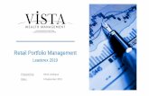 Retail Portfolio Management - Vista Wealth€¦ · Portfolio Management - Ideas •How to gain exposure to different asset classes •Equity (Offshore): •Index EFTs – S&P500,