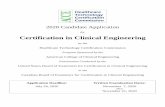 for Certification in Clinical Engineering · Certification is valid for three years at which time it must be renewed. To maintain your certification in clinical engineering, you must