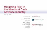 Mitigating Risk in the Merchant Cash Advance Industry ... · Mitigating Risk in the Merchant Cash Advance Industry June 13, 2019 Randy Lederman Director . Jesse Carlson . ... where