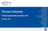University of Southern University of Tennessee, Knoxville ...cufacilities.sites.clemson.edu/documents/utility/Sightlines... · Clemson University FY2019 Sustainability Solutions Final