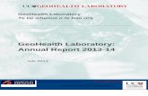 GeoHealth Laboratory: Annual Report 2013-14 · GeoHealth Laboratory: Annual Report 2013-14 July 2014 ... This means that, in practice, for the funding of three posts, the Laboratory