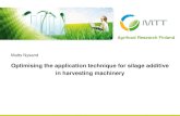 Optimising the application technique for silage additive ... · CV% Loss% 31 22 46 8 29 14 23 9 CV % Loss % 28 17 CV % Loss % 46 1 26 7 . The top flap was a bad place of application,