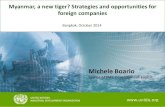 Myanmar, a new tiger? Strategies and opportunities for foreign companies · 2015-01-30 · Myanmar, a new tiger? Strategies and opportunities for foreign companies. 2 Outline 1. Economic